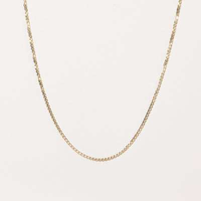 10k Yellow Gold Box Link Chain | 24