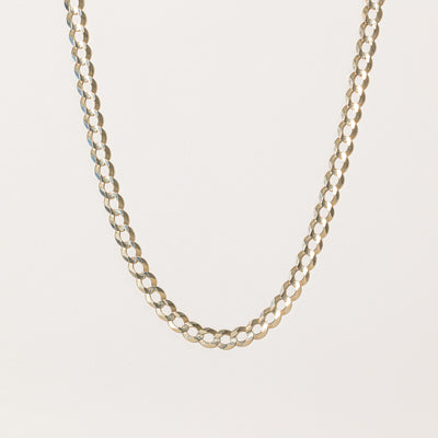 10k Yellow Gold Curb Link Chain | 28