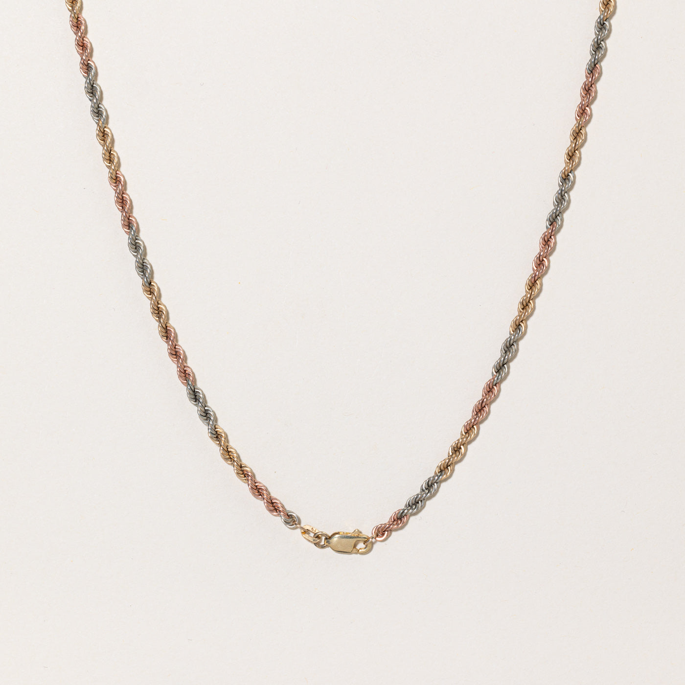 10k Tri Tone Gold Rope Chain | 24" |
