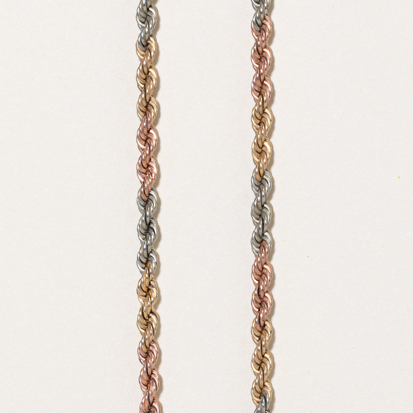 10k Tri Tone Gold Rope Chain | 24" |