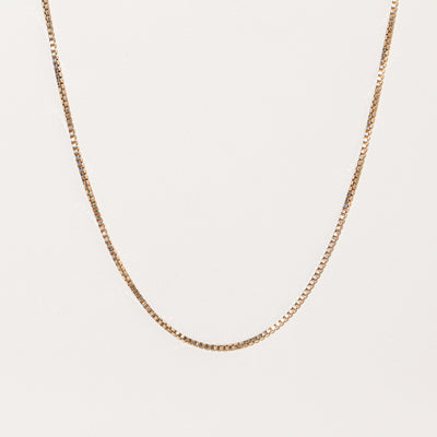 10k Yellow Gold Box Link Chain | 16