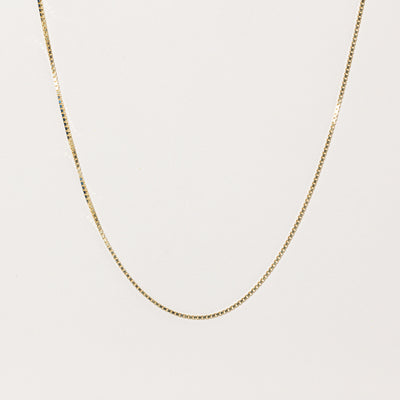 10k Yellow Gold Box Link Chain | 20