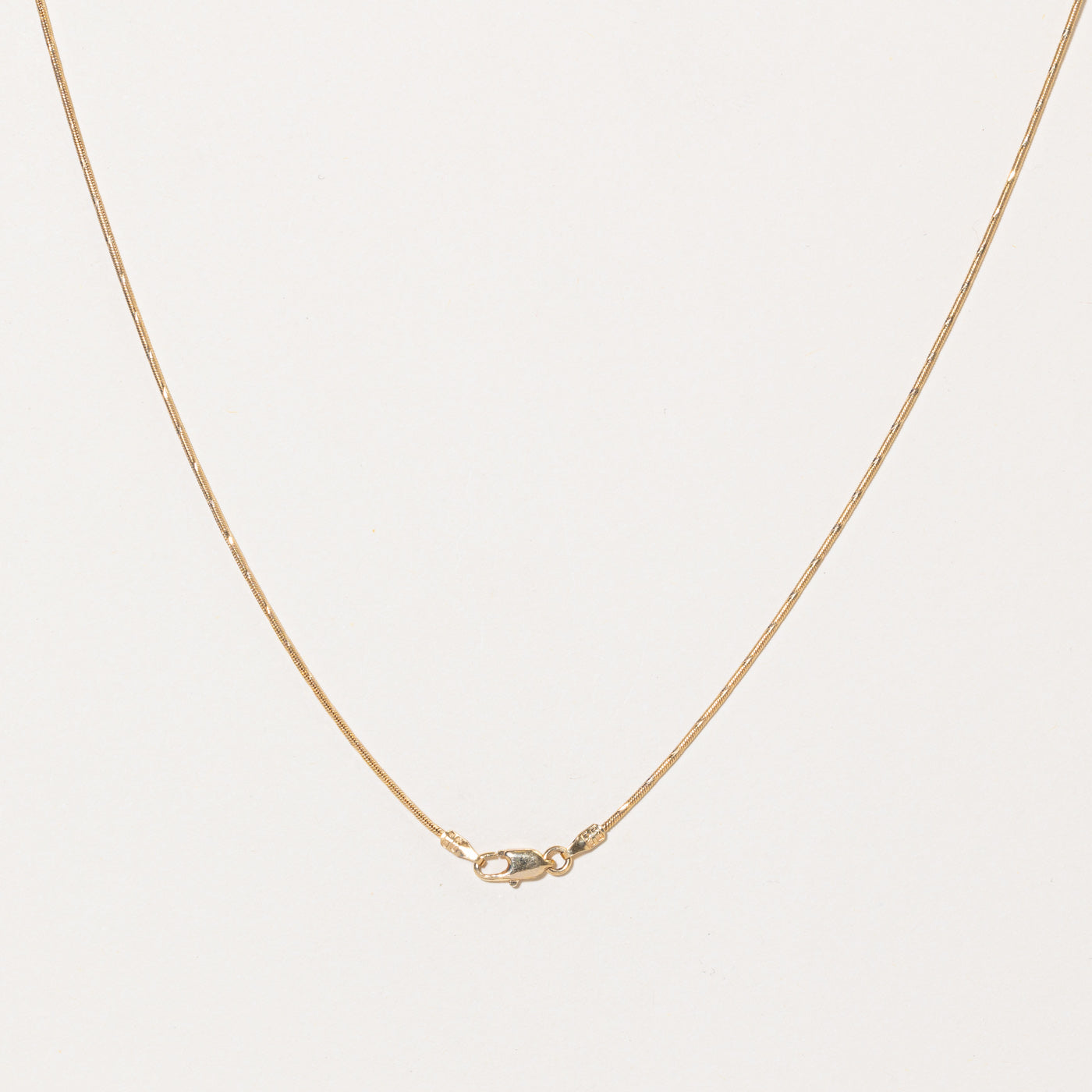 Chaîne serpent fine en or jaune 10 carats | 16" | 