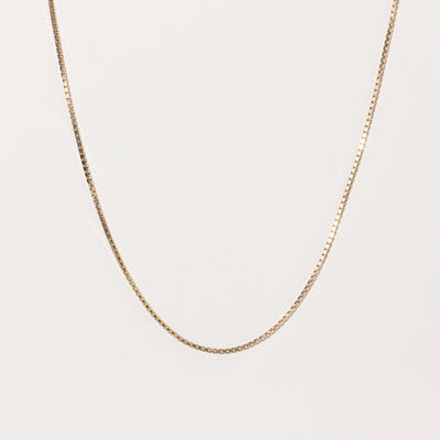 10k Yellow Gold Box Link Chain | 18