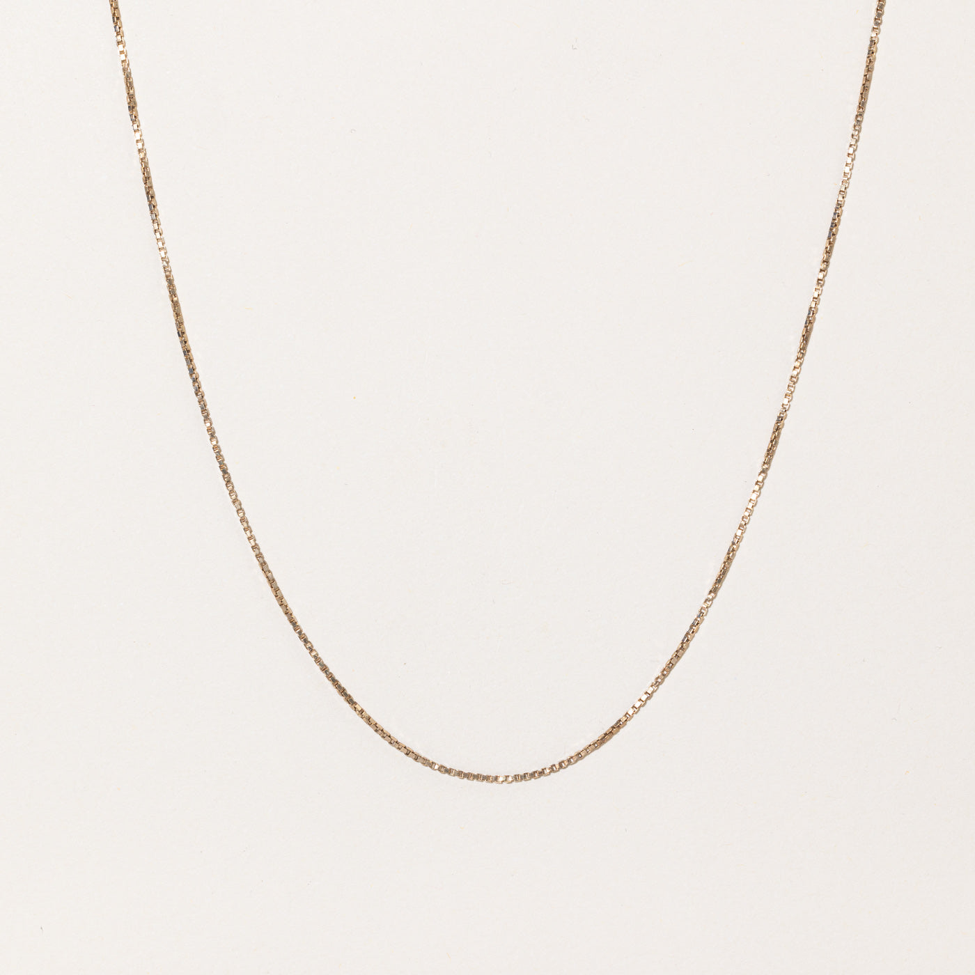 10k Yellow Gold Box Link Chain | 22" |