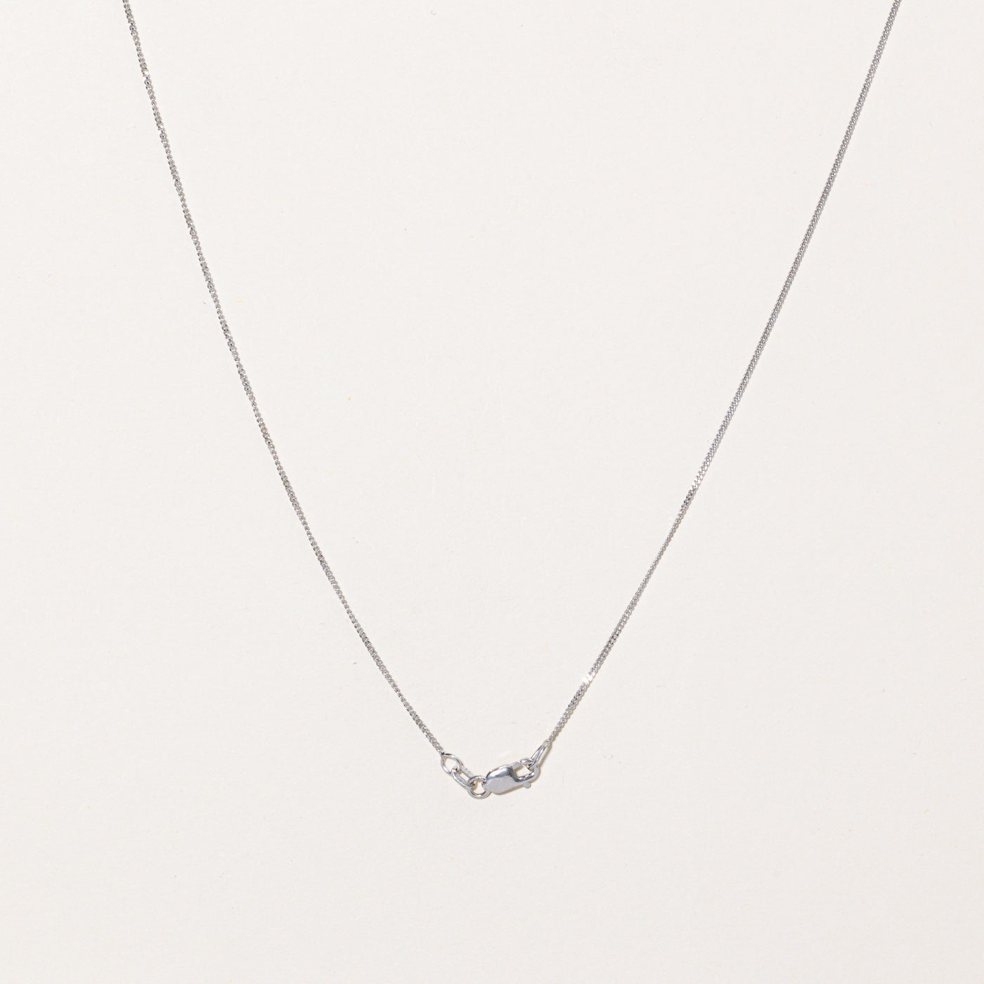 Chaîne à maillons gourmette en or blanc 14 carats | 16" | 