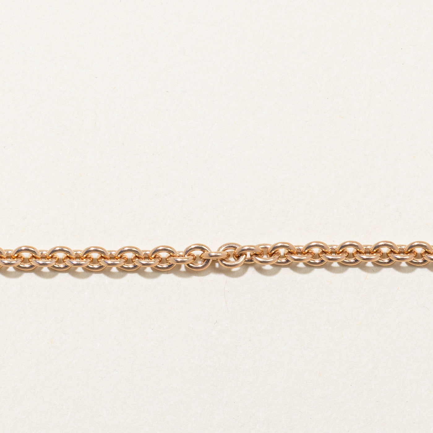 Bracelet chaîne rolo en or rose 18 carats | 6,25" | 