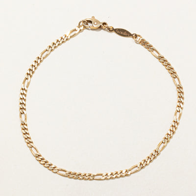 14k Yellow Gold Figarucci Link Bracelet | 8.5
