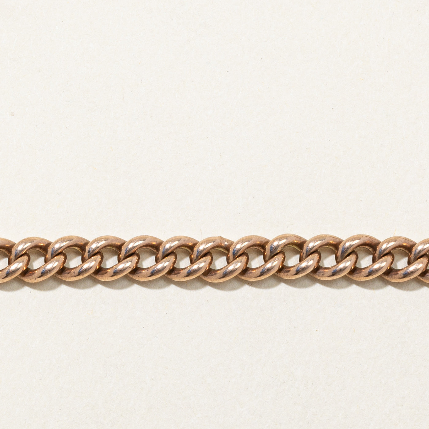 1968 London 9k Rose Gold Heart Lock Bracelet | 7" |