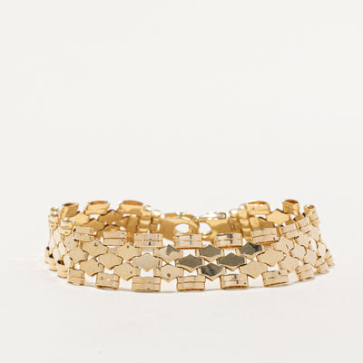 14k Yellow Gold Statement Bracelet | 7.25
