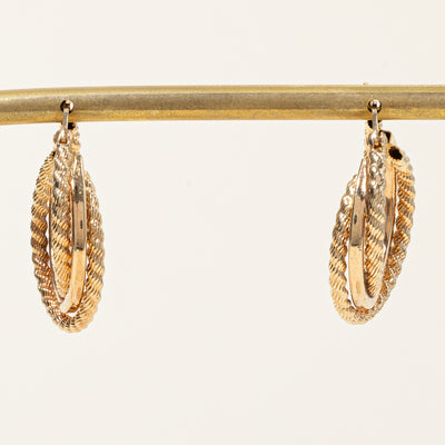 14k Yellow Gold Hoop Earrings