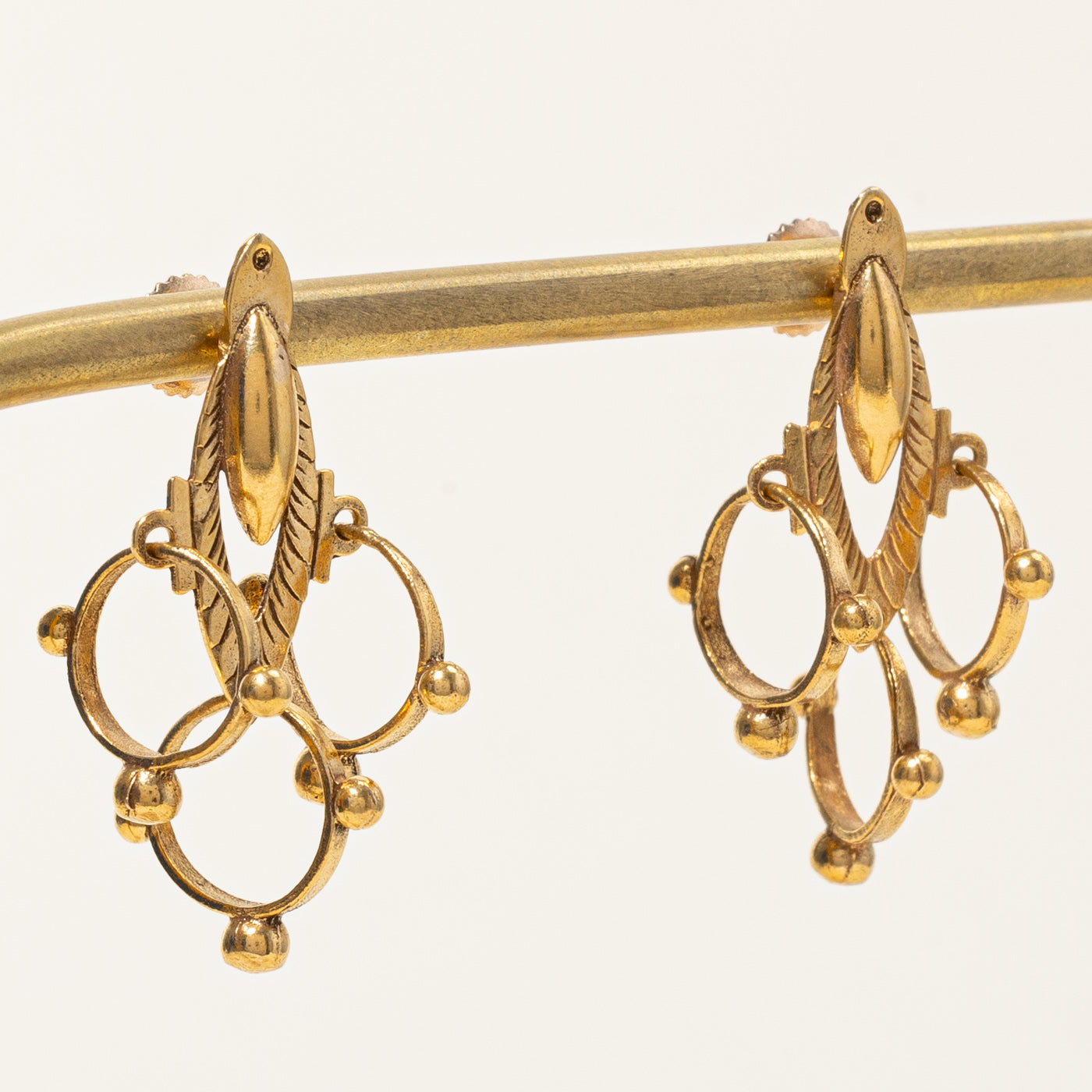 14k Yellow Gold Drop Earrings