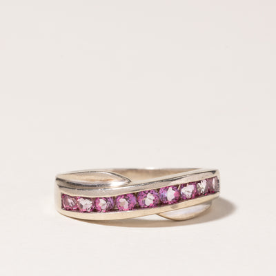 10K White Gold Pink Topaz Ring | 0.63ctw | SZ 6 |