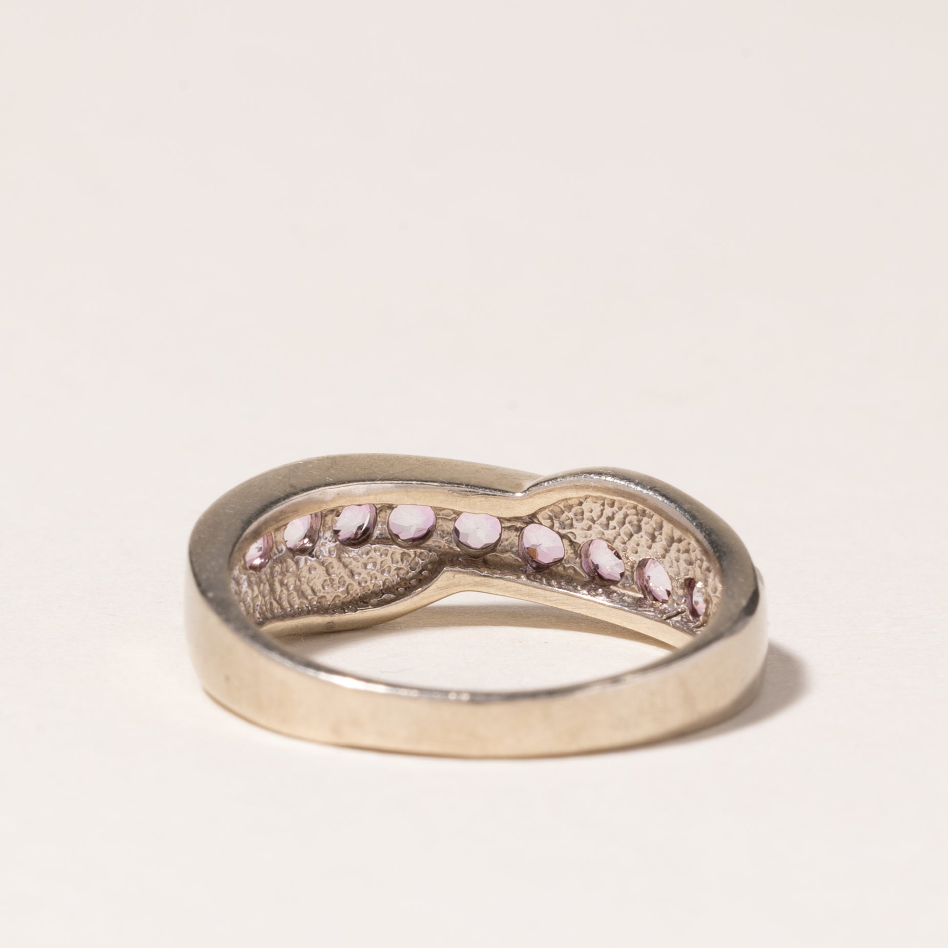 10K White Gold Pink Topaz Ring | 0.63ctw | SZ 6 |