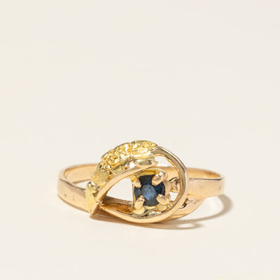 14K Yellow Gold Sapphire Ring | 0.10ct | SZ 5.25 |