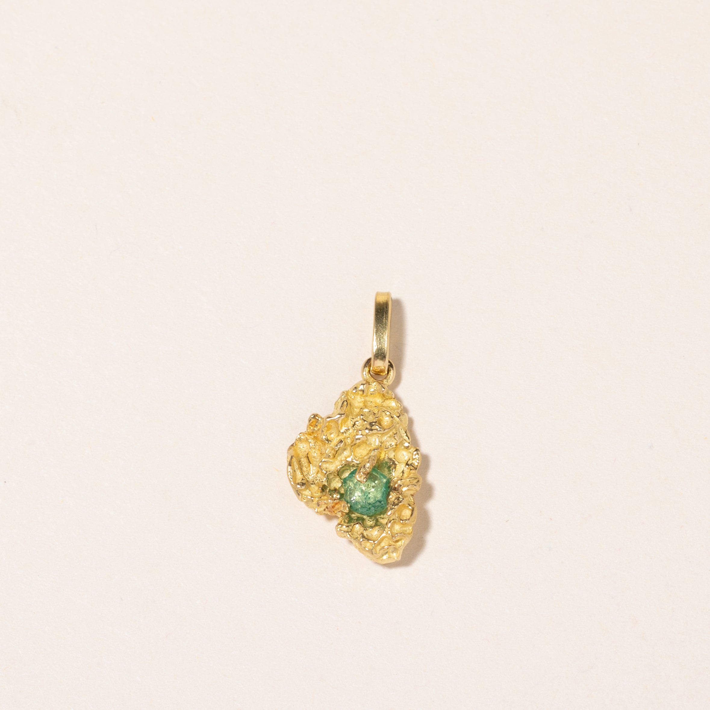 Pendentif émeraude en or jaune 14 carats | 0,20 ct | 