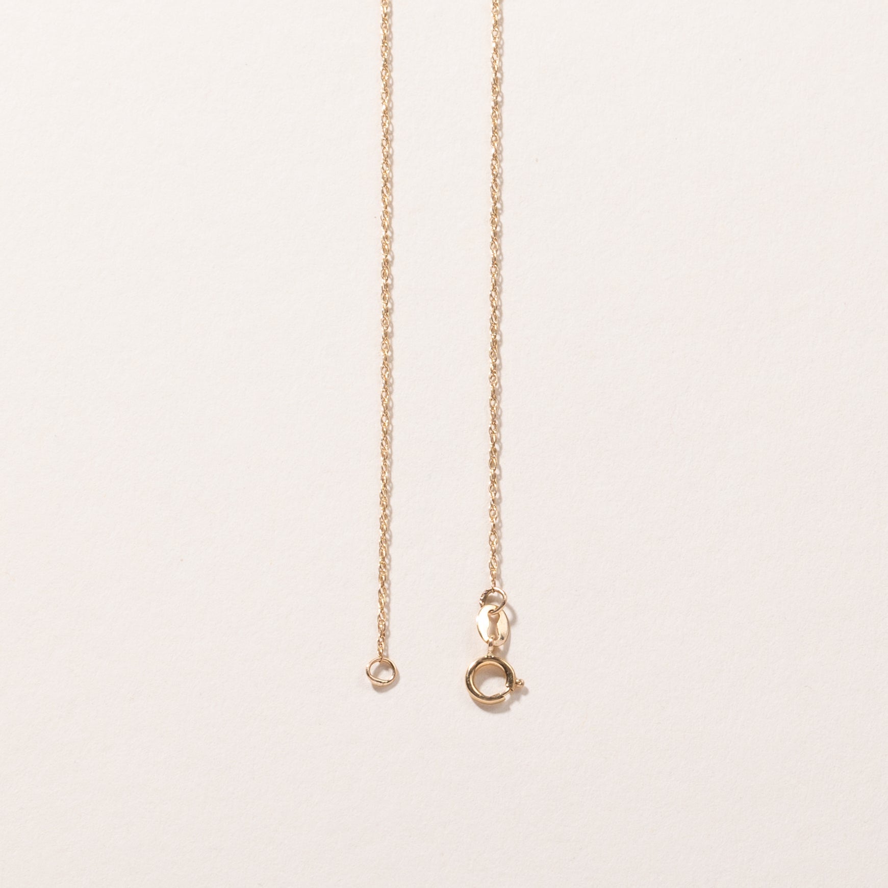 Collier en or jaune 14 carats et diamants | 0,05 ct | 40,6 cm | 