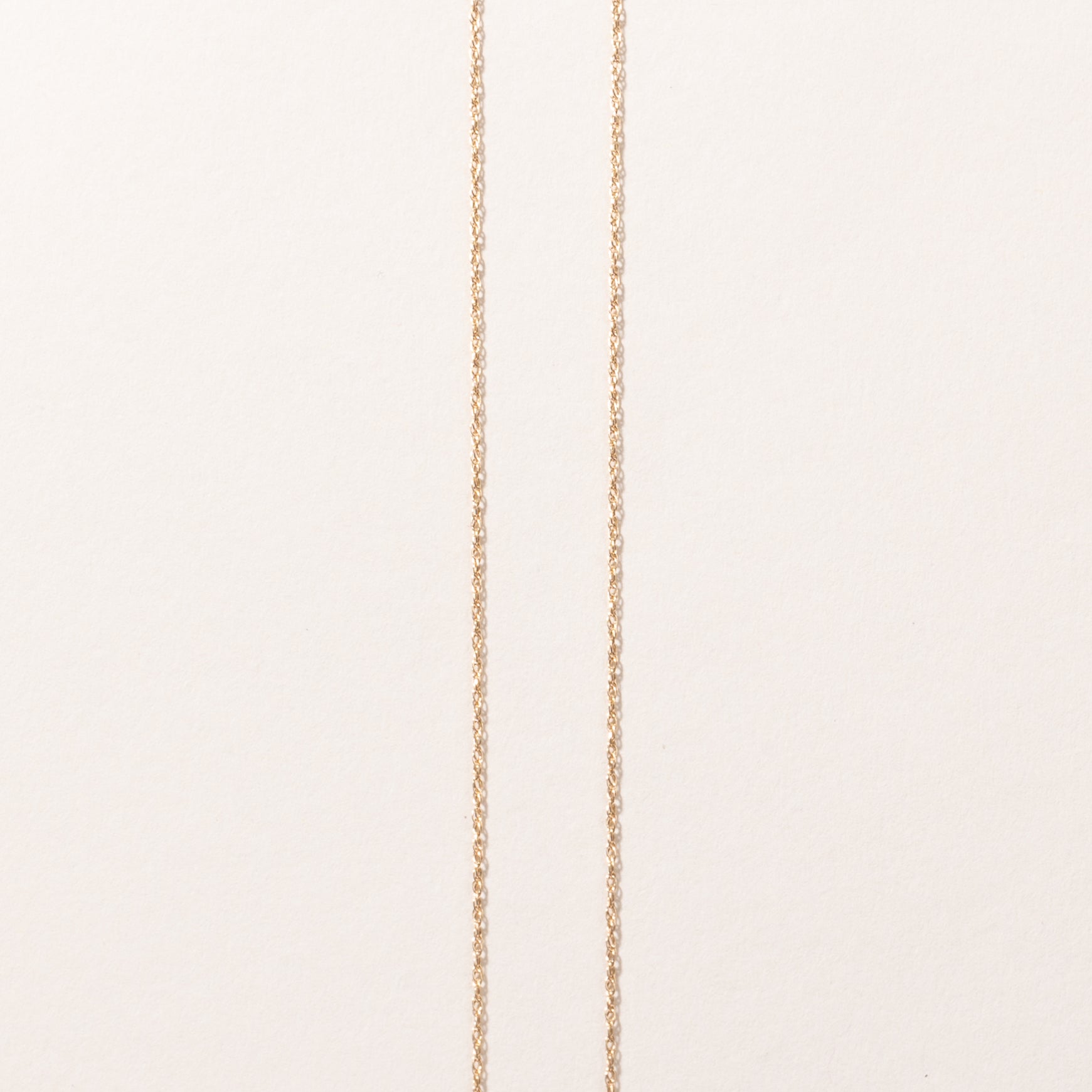 Collier en or jaune 14 carats et diamants | 0,05 ct | 40,6 cm | 