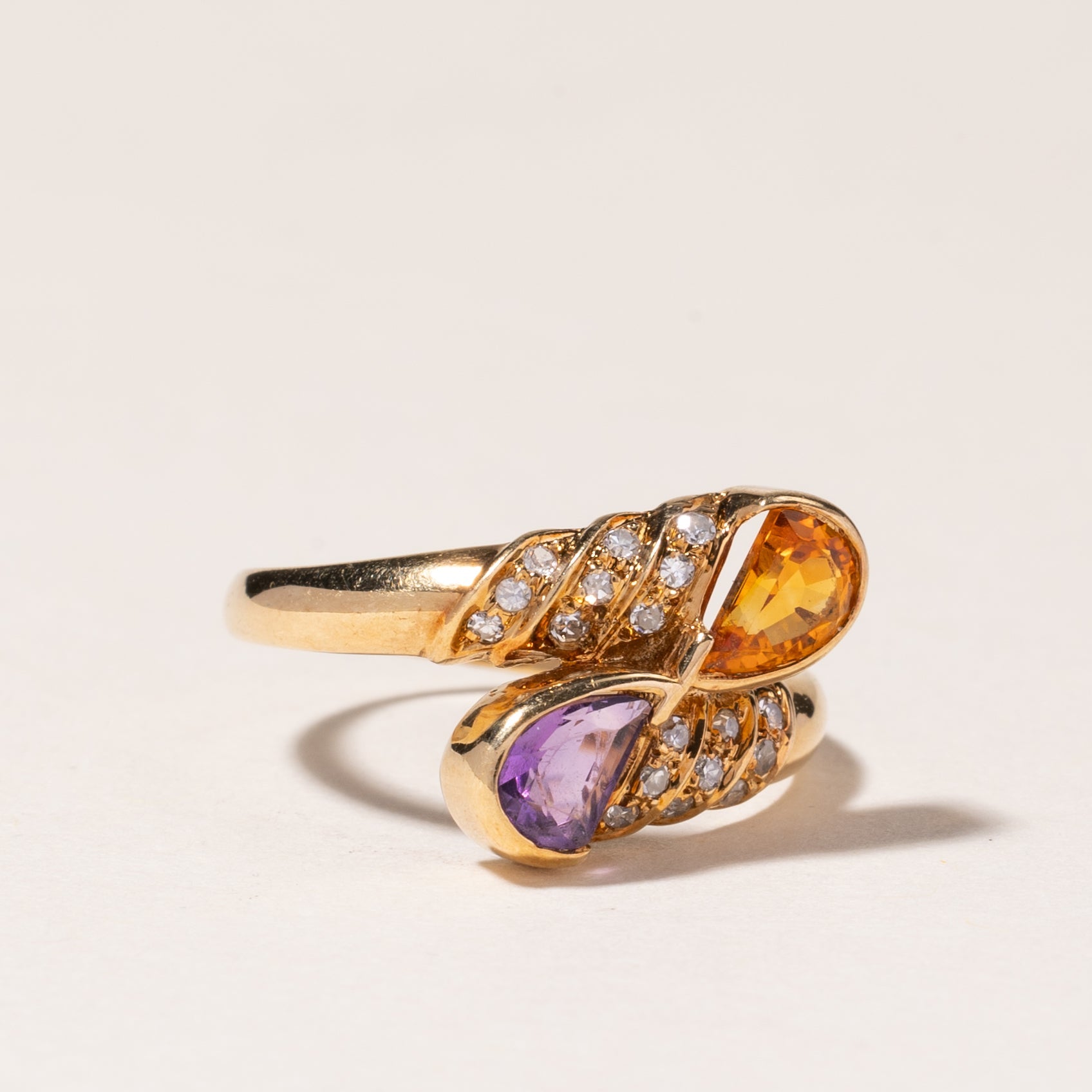 14K Yellow Gold Multi Gemstone Ring | 0.25ct, 0.32ct, 0.18ctw | SZ 6 |