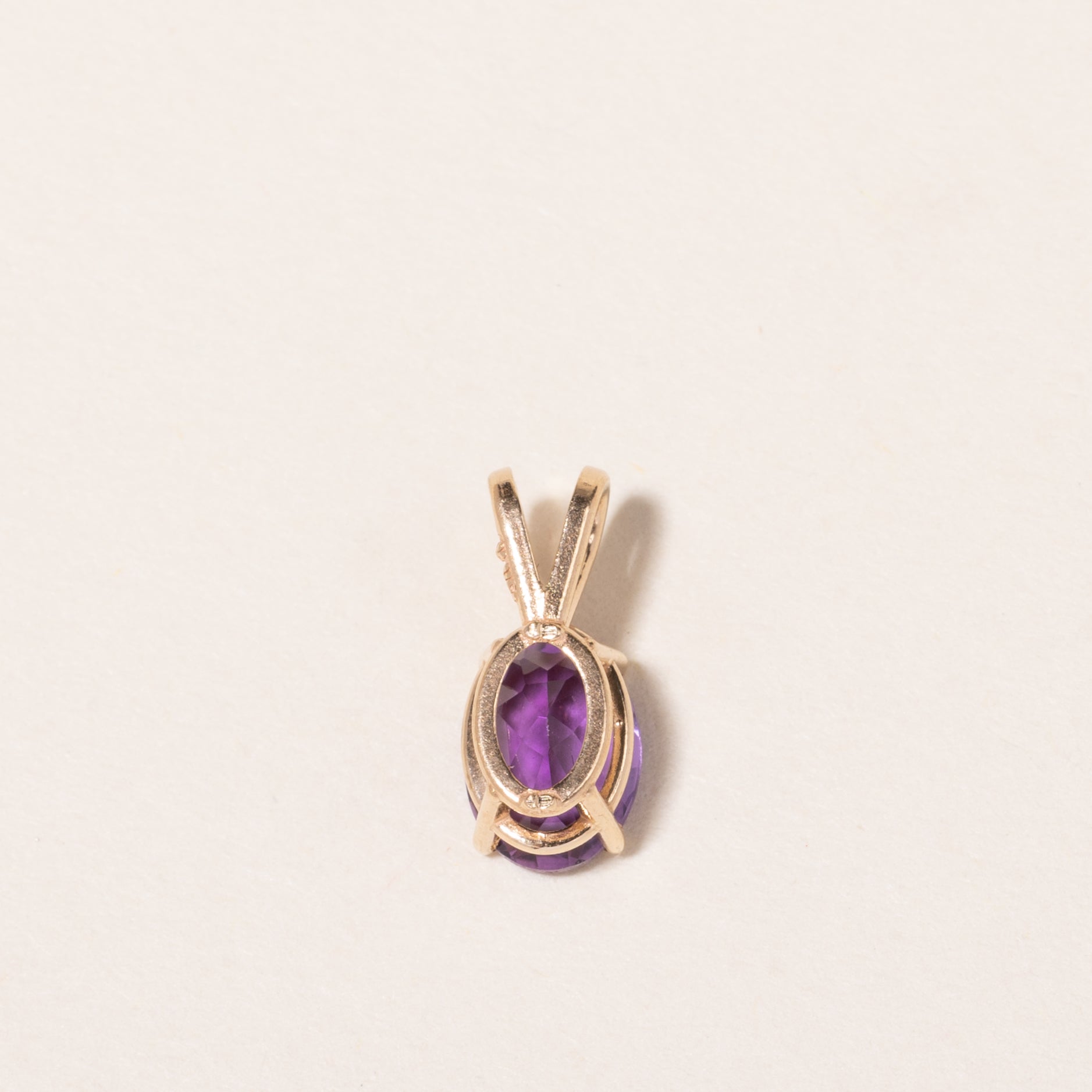 Pendentif en or jaune 14 carats et améthyste | 1,07 ct | 