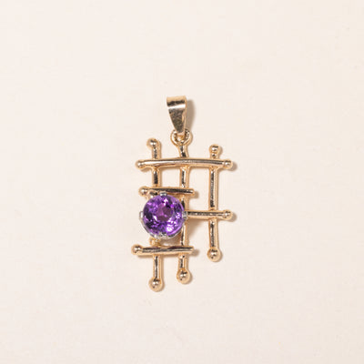 14K Yellow Gold Amethyst Pendant | 0.76ct |