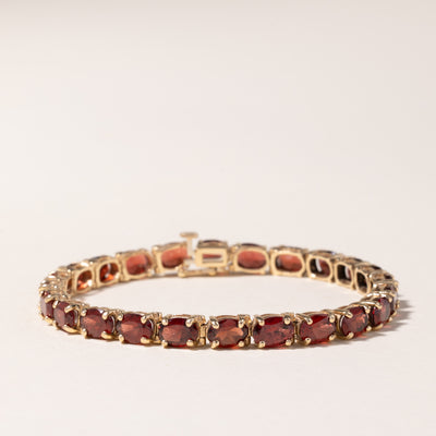 14K Yellow Gold Garnet Bracelet | 20.88ctw | 7.25