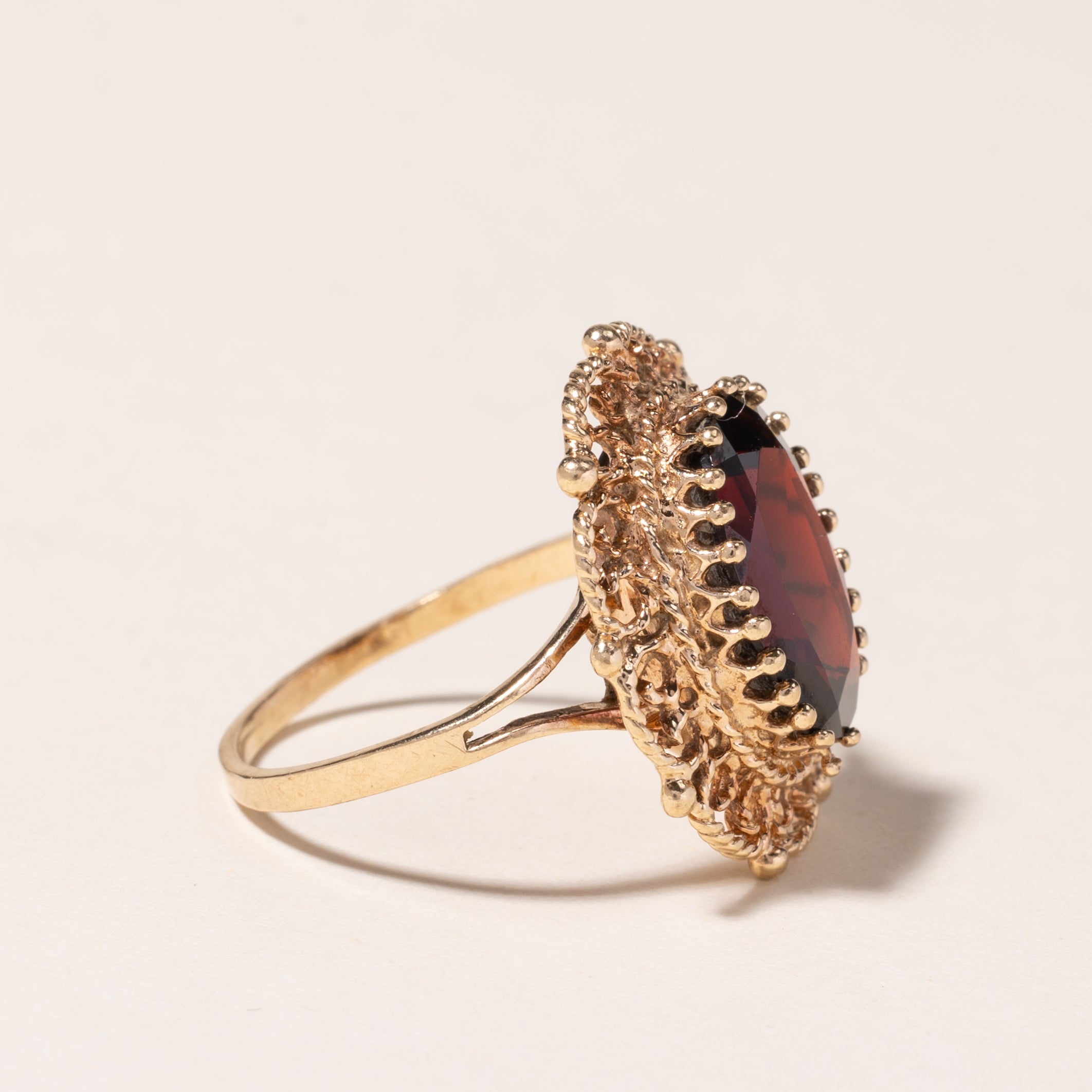 10K Yellow Gold Garnet Ring | 7.01ct | SZ 7.75 |