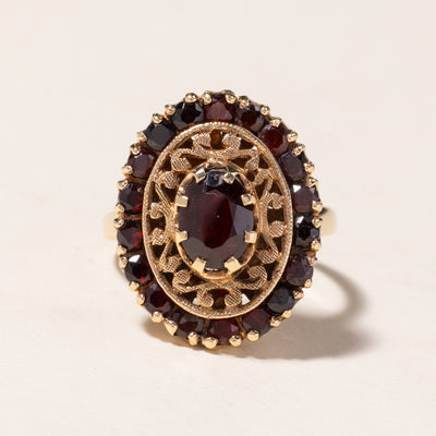 10K Yellow Gold Garnet Ring | 1.62ctw | SZ 6.75