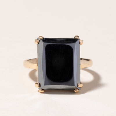 10K Yellow Gold Hematite Ring | 4.56ct | SZ 5 |
