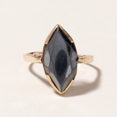 10K Yellow Gold Hematite Ring | 3.51ct | SZ 7 |