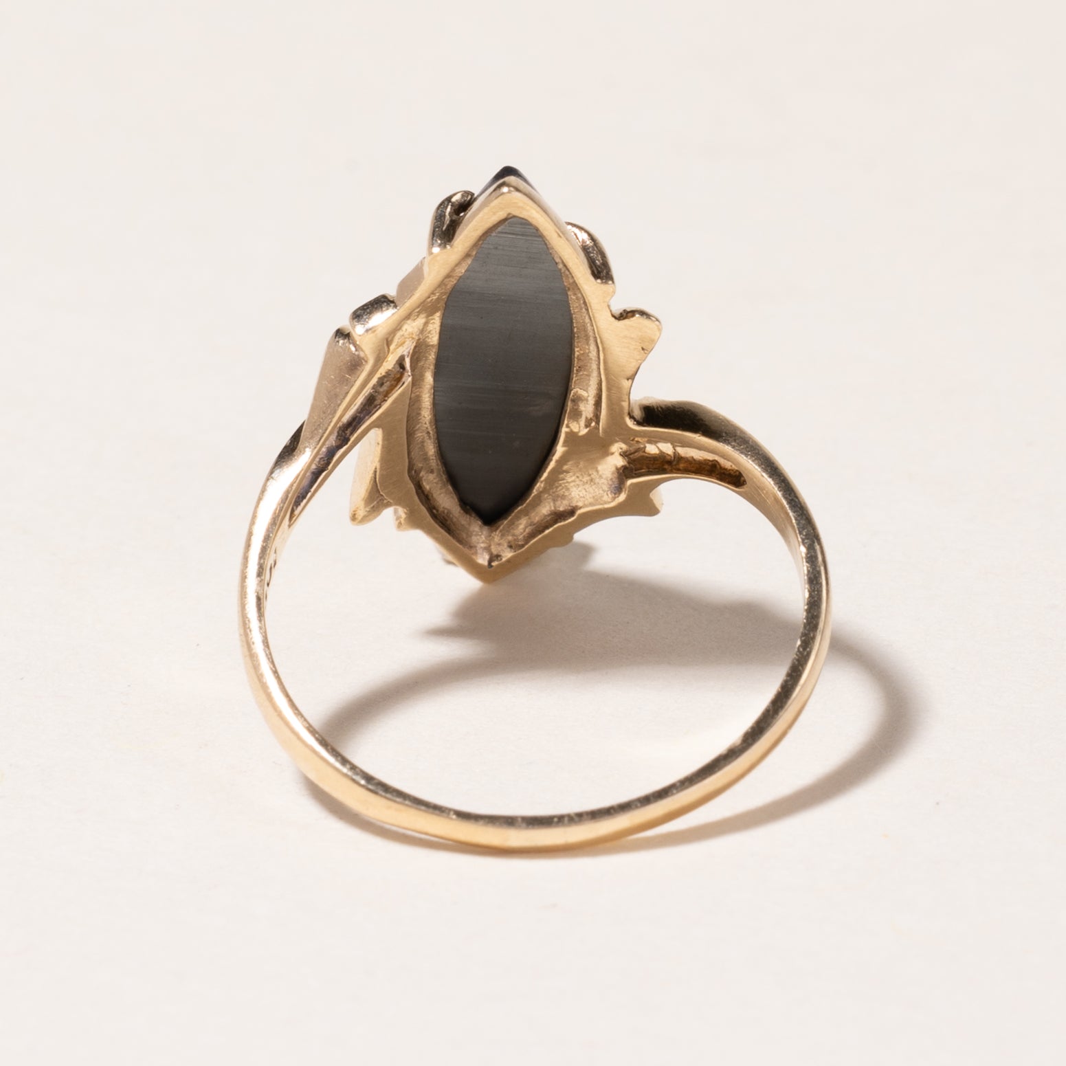 10K Yellow Gold Hematite Ring | 2.09ct | SZ 6.25 |