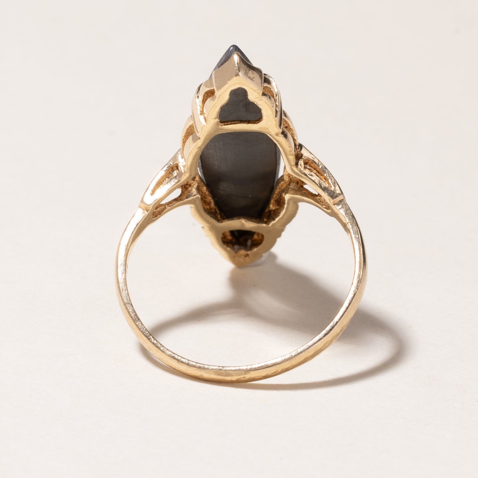Bague en or jaune 10 carats et hématite | 5,05 ct | Taille 5,75 | 