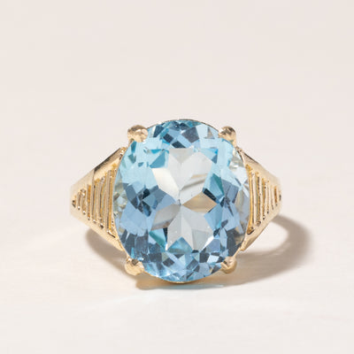 14K Yellow Gold Topaz Cocktail Ring | 9.30ct | SZ 6 |