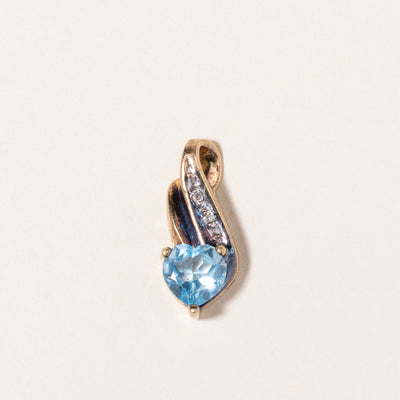 10K Yellow Gold Topaz & Diamond Pendant | 1.05ct, 0.01ctw |
