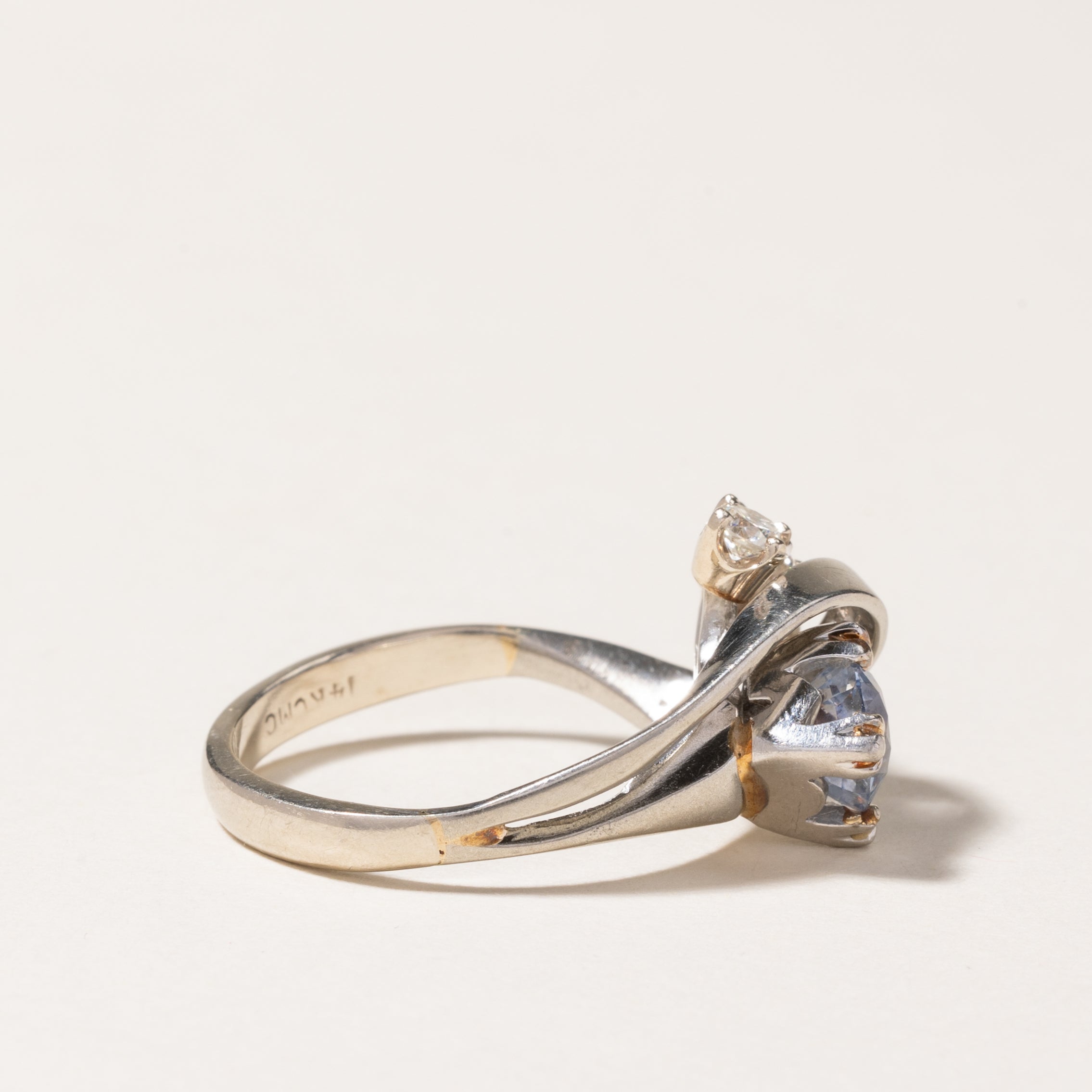 14K Sapphire & Diamond Abstract Ring | 1.19ct, 0.34ctw | SZ 6.5