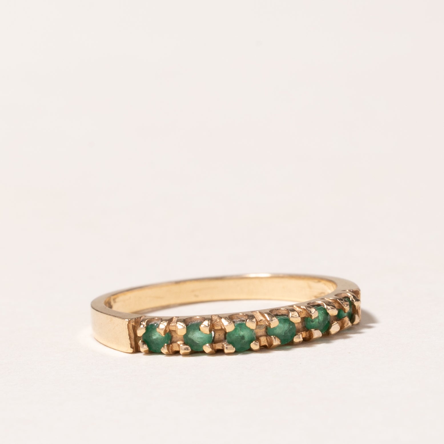 14k Six Stone Emerald Ring | 0.18ctw | SZ 6