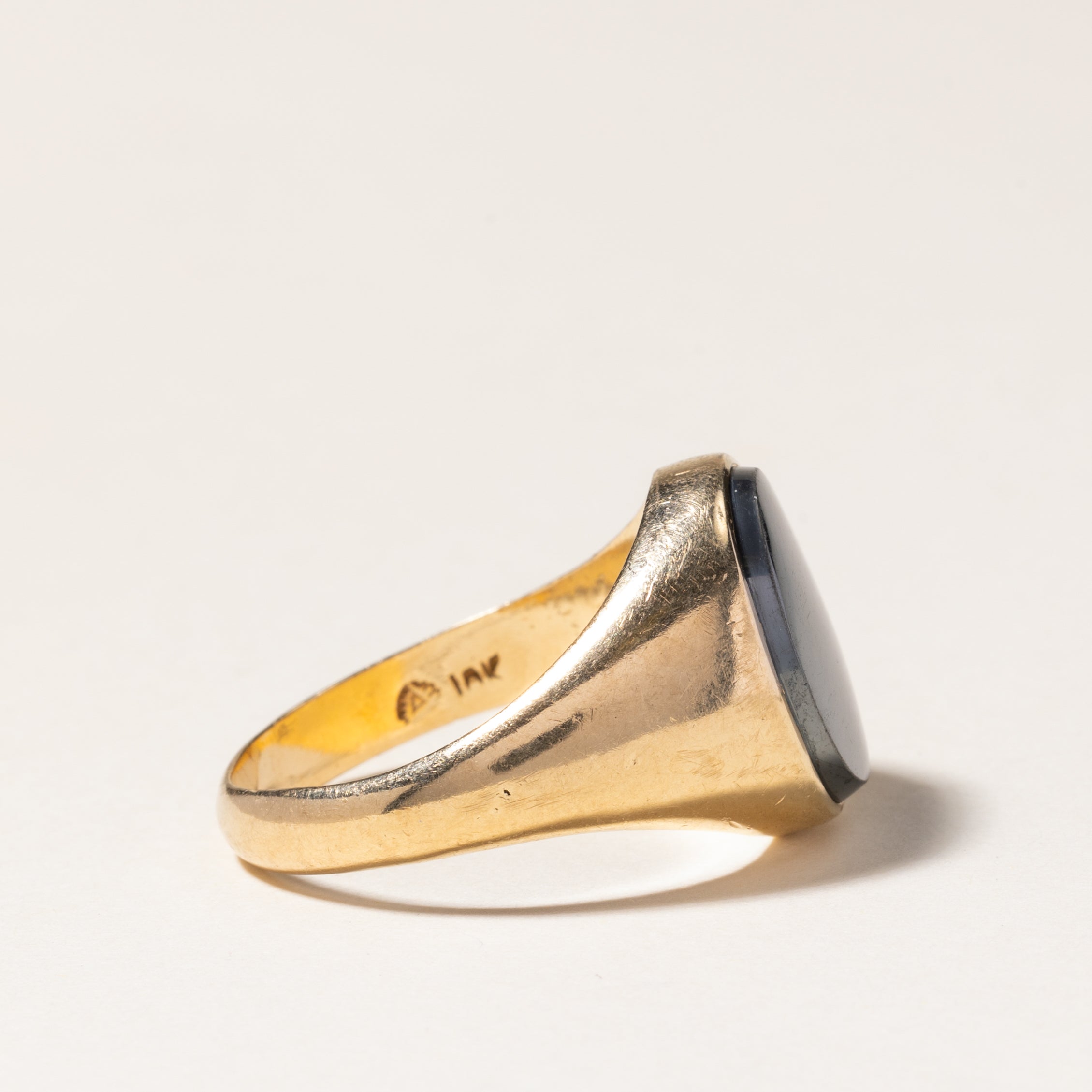 Oval Hematite Signet Ring | 7.69ct | SZ 11.25