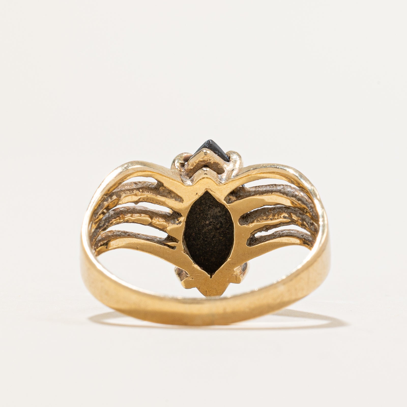 Hematite Chevron Ring | 2.62ct | SZ 8.75