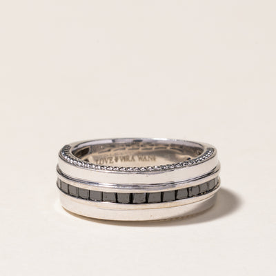 'Vera Wang' Semi Eternity Black Diamond Band | 1.00ctw | SZ 6.75