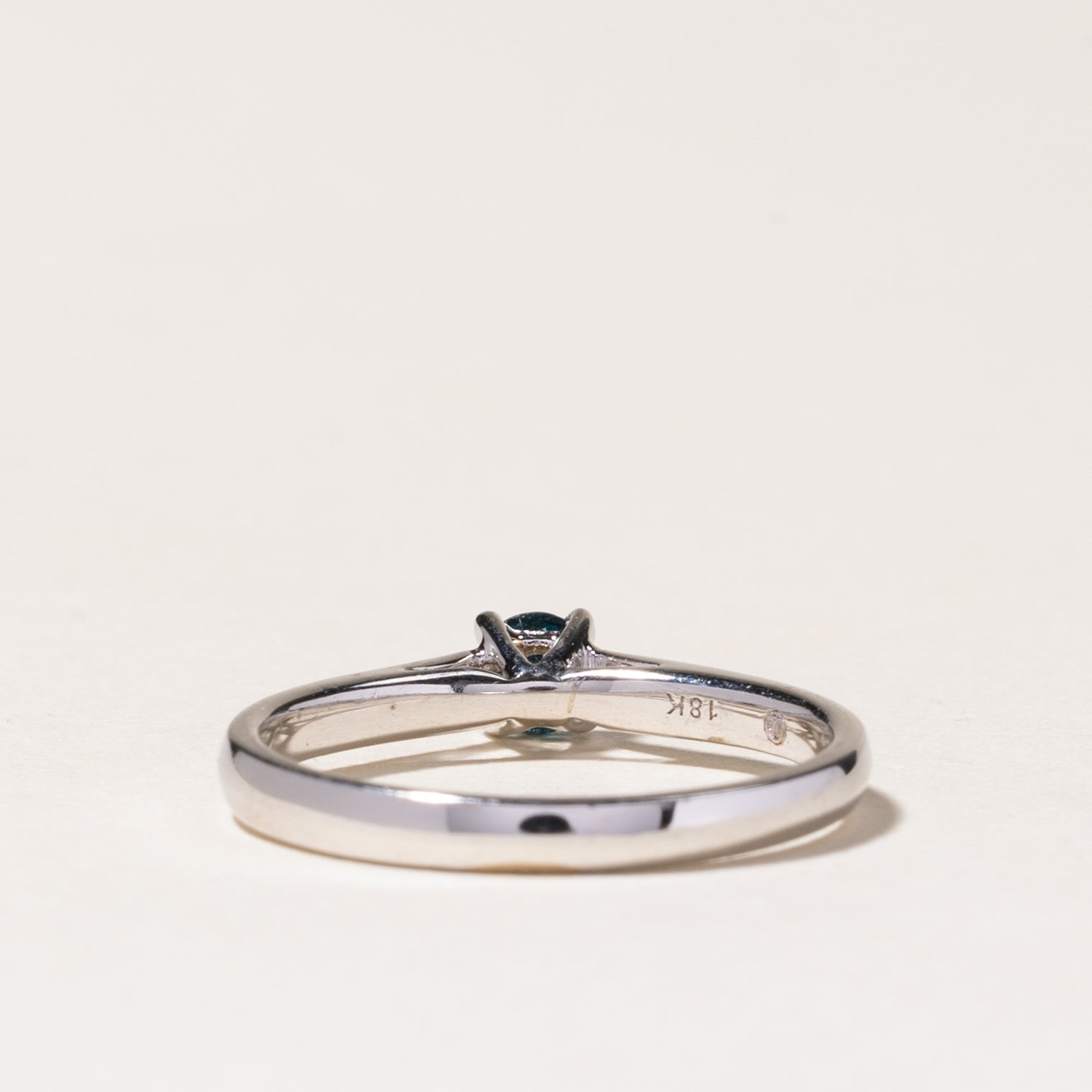 Solitaire Blue Diamond Ring | 0.20ct | SZ 6.25