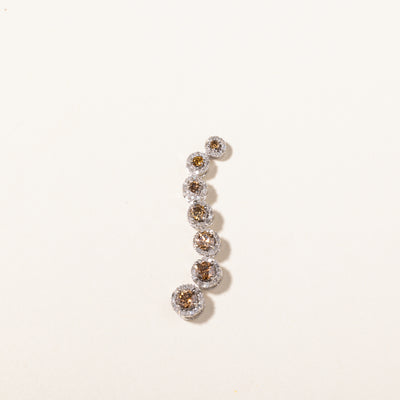 Brown & White Diamond Drop Pendant | 2.72ctw, 0.48ctw