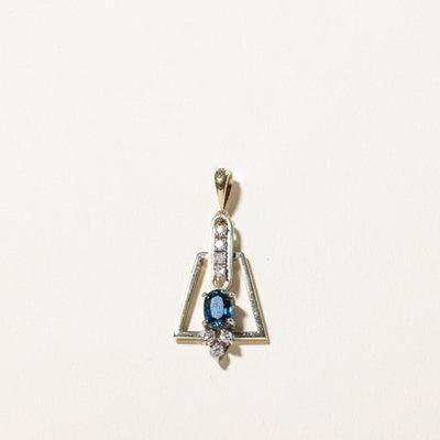 Blue Sapphire & Diamond Pendant | 0.45ct, 0.09ctw |
