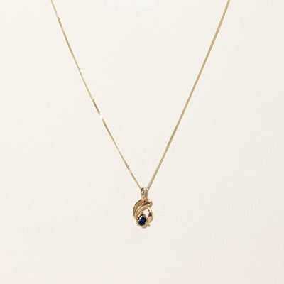 Blue Sapphire Necklace | 0.48ct | 16
