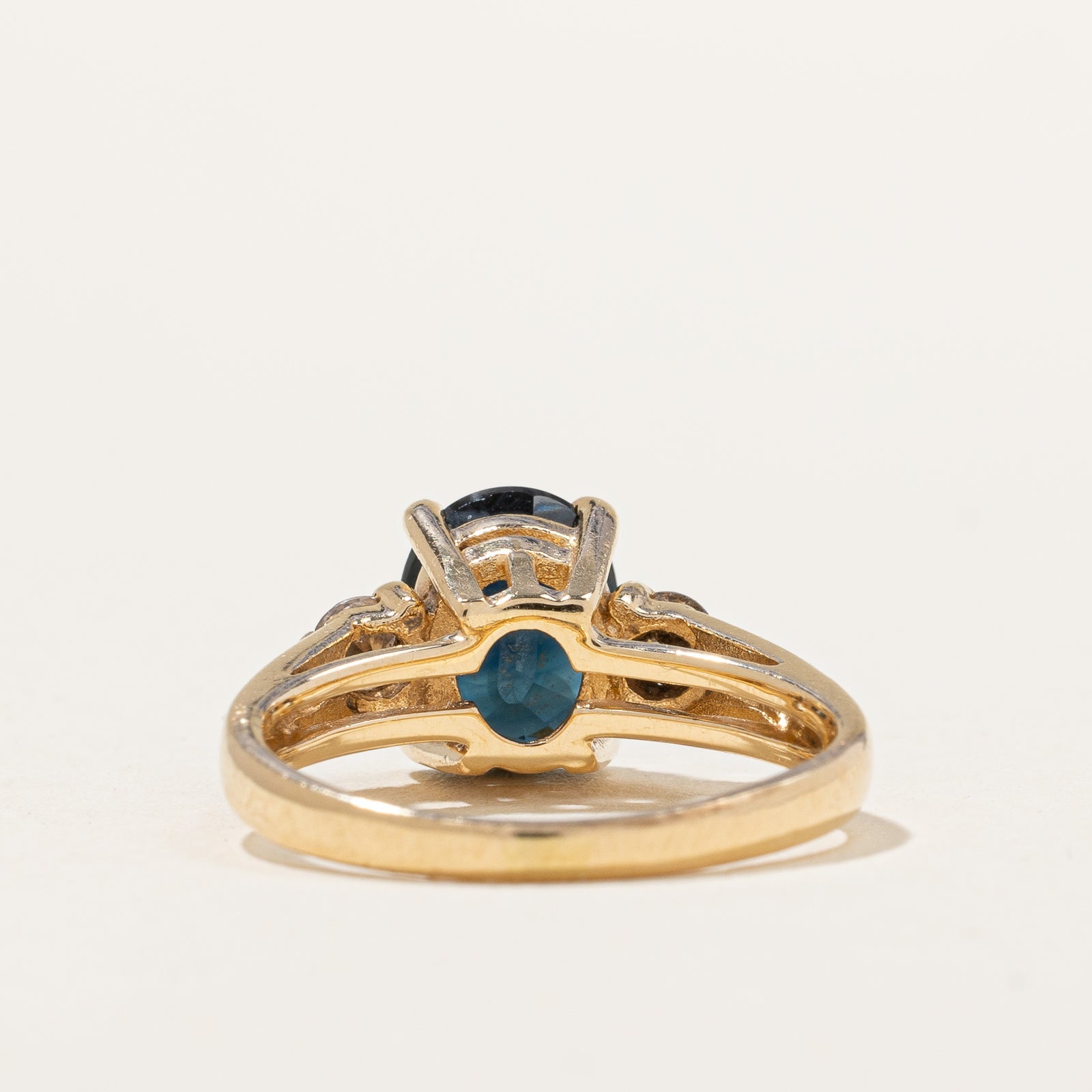Blue Sapphire & Diamond Ring | 2.0ct, 0.26ctw | SZ 5.5 |