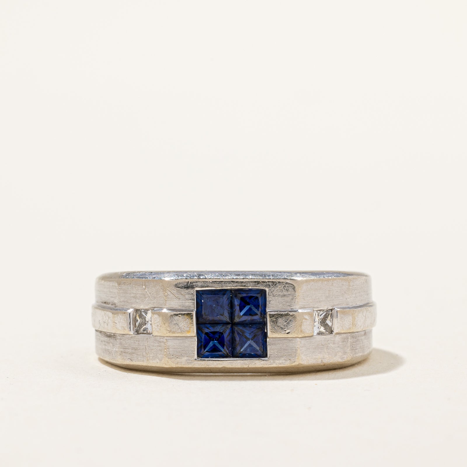 Blue Sapphire & Diamond Ring | 0.72ctw, 0.10ctw | SZ 10.25 |