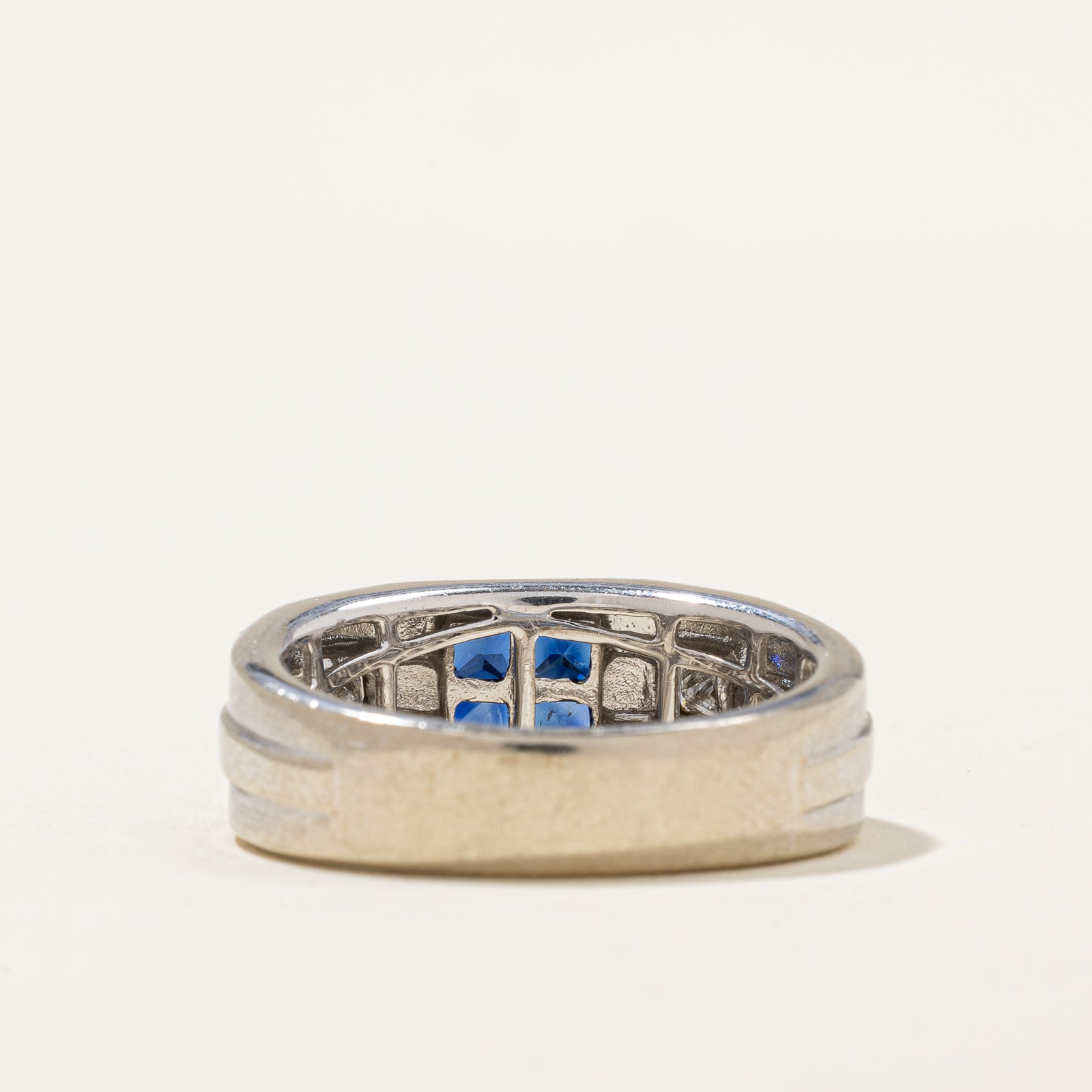 Blue Sapphire & Diamond Ring | 0.72ctw, 0.10ctw | SZ 10.25 |