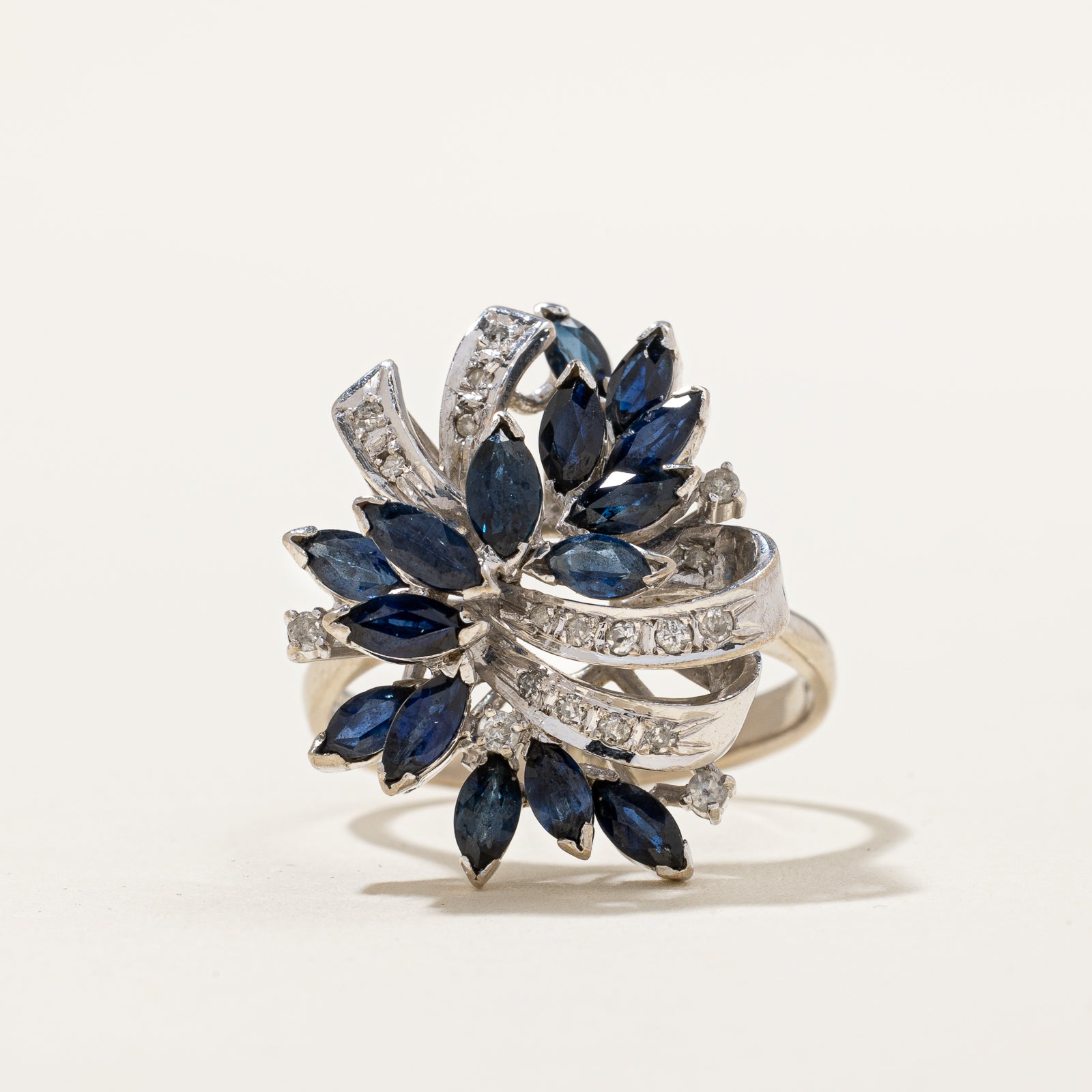 Blue Sapphire & Diamond Ring | 1.90ctw, 0.10ctw | SZ 9 |