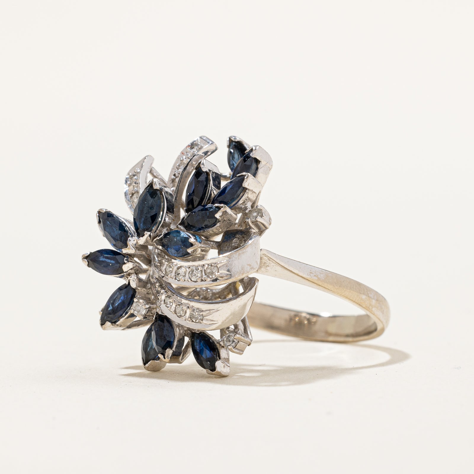Blue Sapphire & Diamond Ring | 1.90ctw, 0.10ctw | SZ 9 |