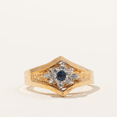 Diamond & Blue Sapphire Ring | 0.10ctw, 0.06ct | SZ 6.75 |