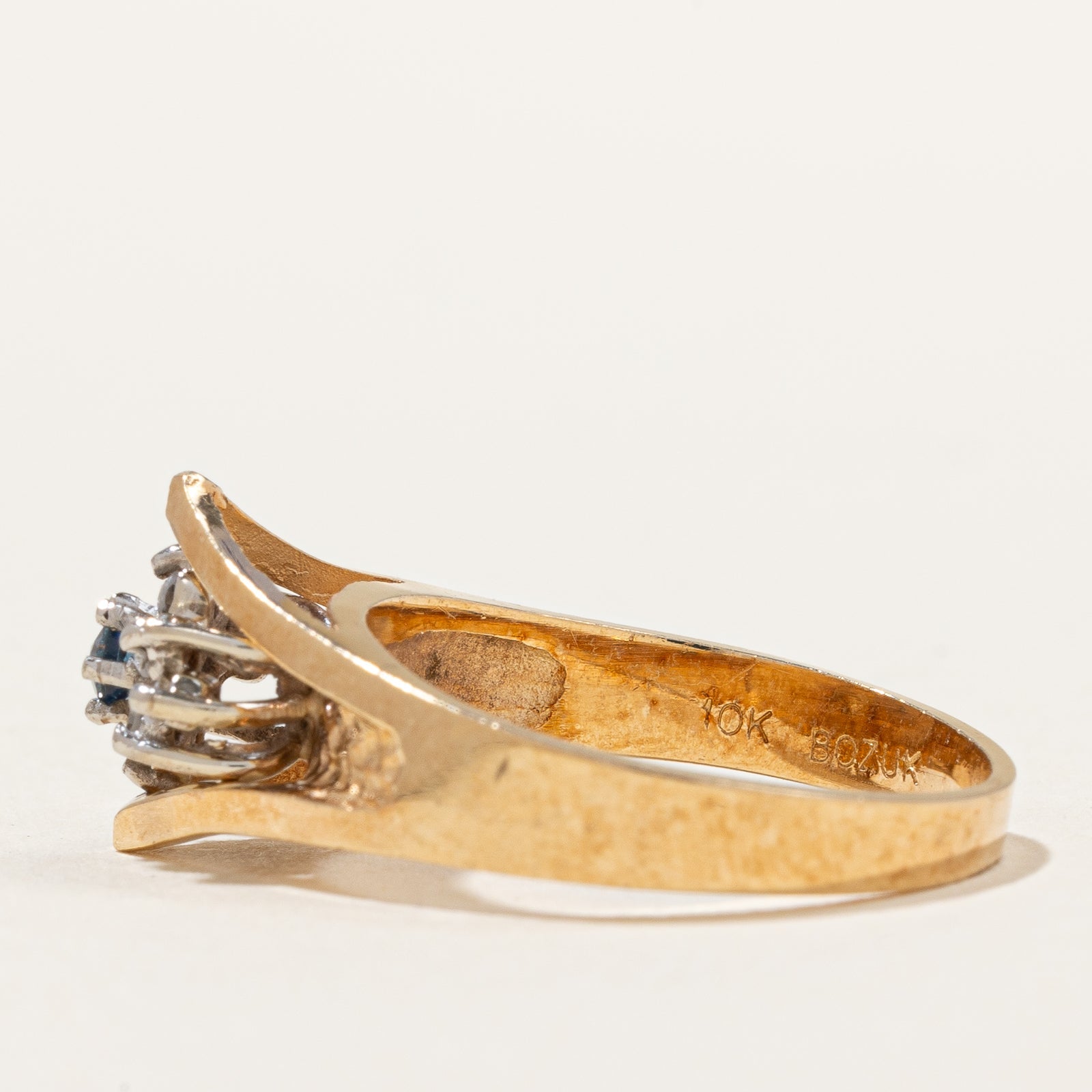 Diamond & Blue Sapphire Ring | 0.10ctw, 0.06ct | SZ 6.75 |